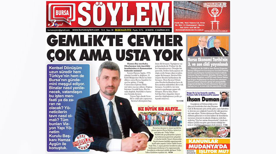 Gemlik’te Cevher Çok Ama Usta Yok